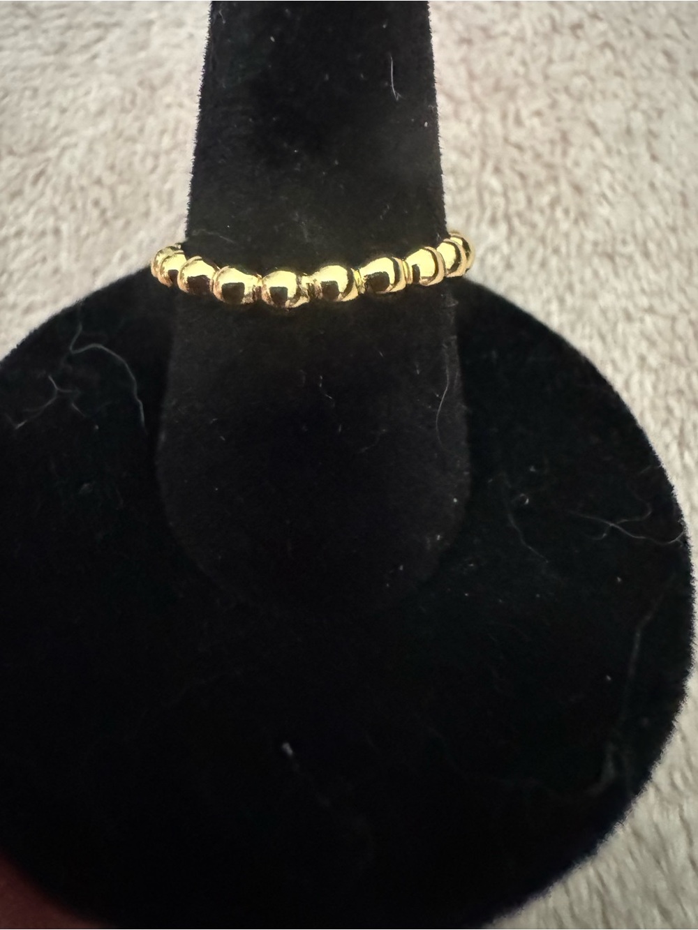 Fashion Jewelry Gold Beaded Stretch Ring